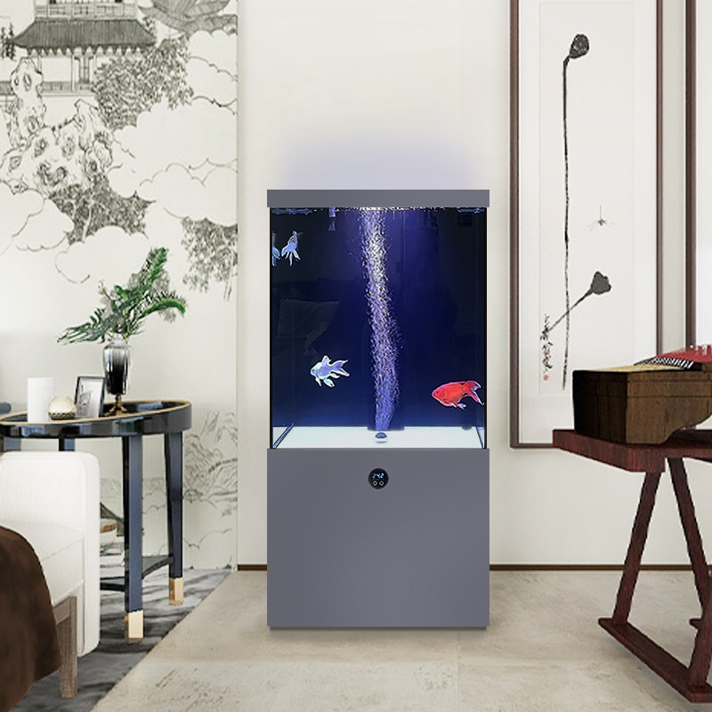 2026新款客厅立式鱼缸超白玻璃底过滤免换水一体生态水族缸
