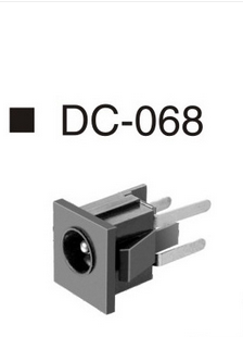 DC电源插座  DC-068 铜DC插脚DC座 DC直流插座