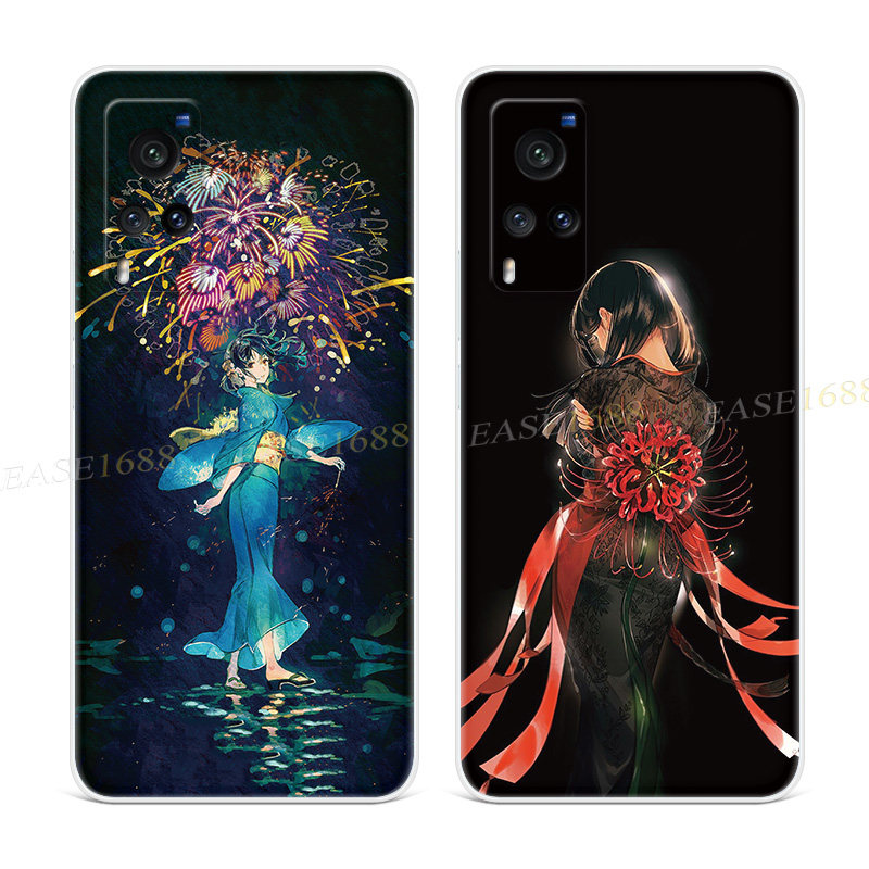 古风日本女孩适用vivo nex手机壳x60x50创意x27日式3手绘插画pro+