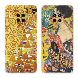 世界名画适用华为mate60手机壳40pro+50艺术20x克里姆特10e9抽象8