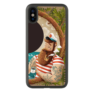 适用于卡通男14大胡子水手iPhonexsmax手机壳15pro适用苹果7plus