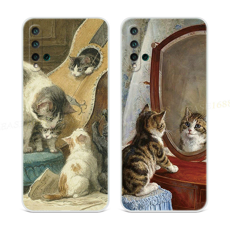 法式油画猫咪适用华为nova