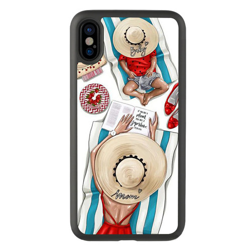 适用于13日韩卡通14妈妈女儿iPhone15promax手机壳适用7plus保护