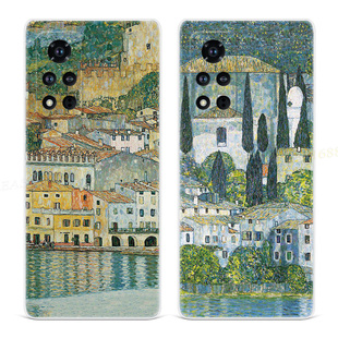 欧式小镇适用华为荣耀v40手机壳v20v60pro油画v10克里姆特v9play