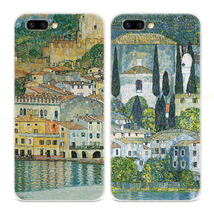 欧式小镇适用于oppo r11手机壳r9s油画plus克里姆特文艺女款个性