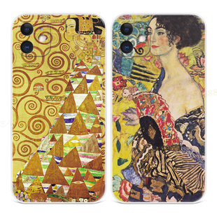 克里姆特适用iPhone11苹果15手机壳xr艺术xs女promax世界名画mini