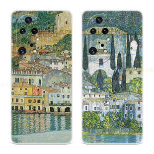 欧式小镇9适用华为p50pro荣耀x60手机壳x40i克里姆特20油画x10max