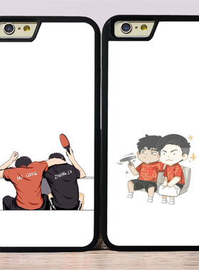 马龙张继科iphone5/6/15/13/8/x手机壳14pro男女款玻璃适用全包