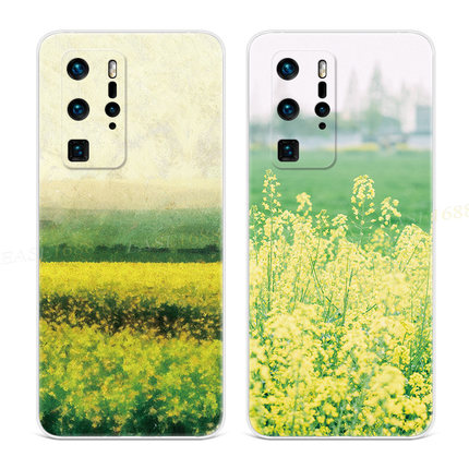 小清新花朵适用于华为p60手机壳p40p20p10p9抽象艺术plus油画pro+