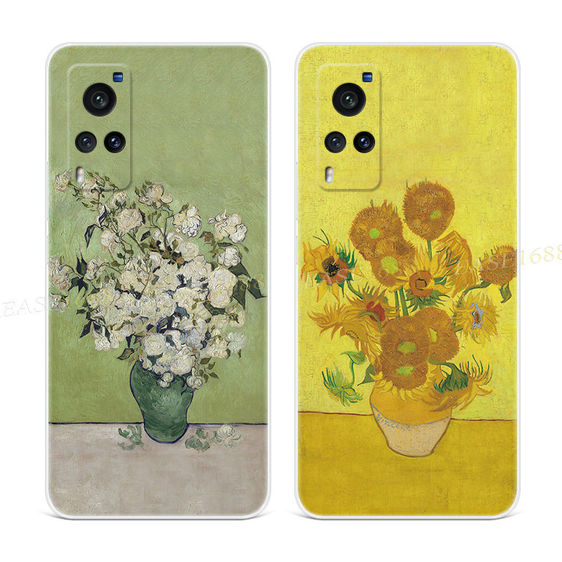 美术生适用于vivo nex手机壳x60x50x27油画向日葵pro+梵高3抽象5g