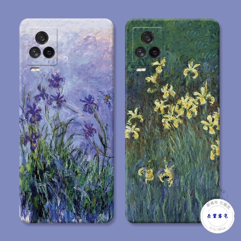 油画鸢尾花适用vioq9手机