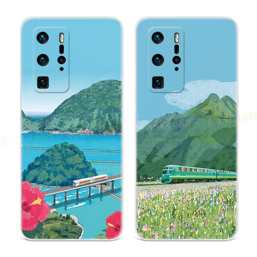 日系插画适用于华为p30手