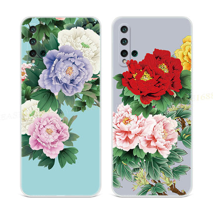 牡丹花卉适用华为nova5pro手机壳6se/3i/4e原创小清新2s文艺z女款