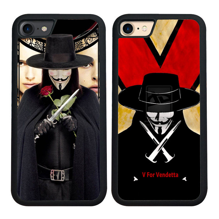 V字仇杀队iPhone7手机壳苹果6玻璃适用pro潮男款保护套指环软13xr