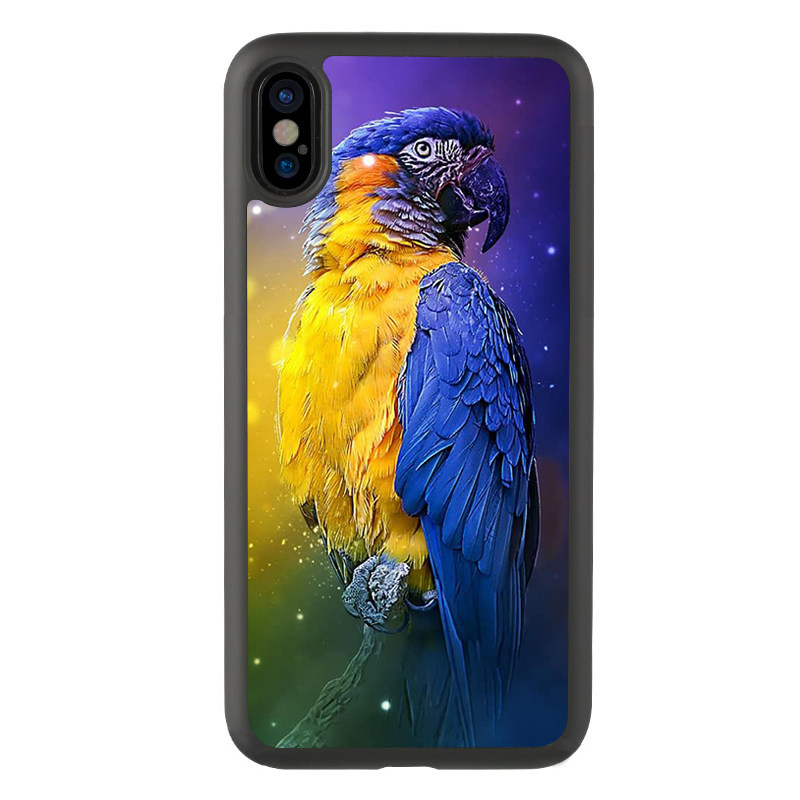 适用于简约14可爱鸟鹦鹉iPhonexsmax手机壳12Pro7plus保护套玻璃x