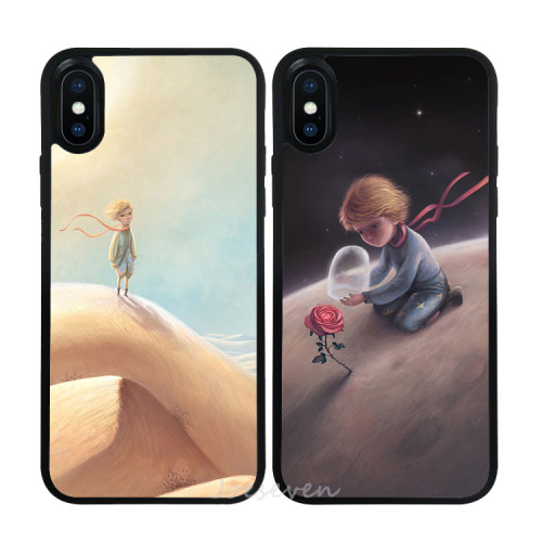 玻璃小王子iphoneX手机壳苹果15玻璃7适用pro防摔8潮xsmax13