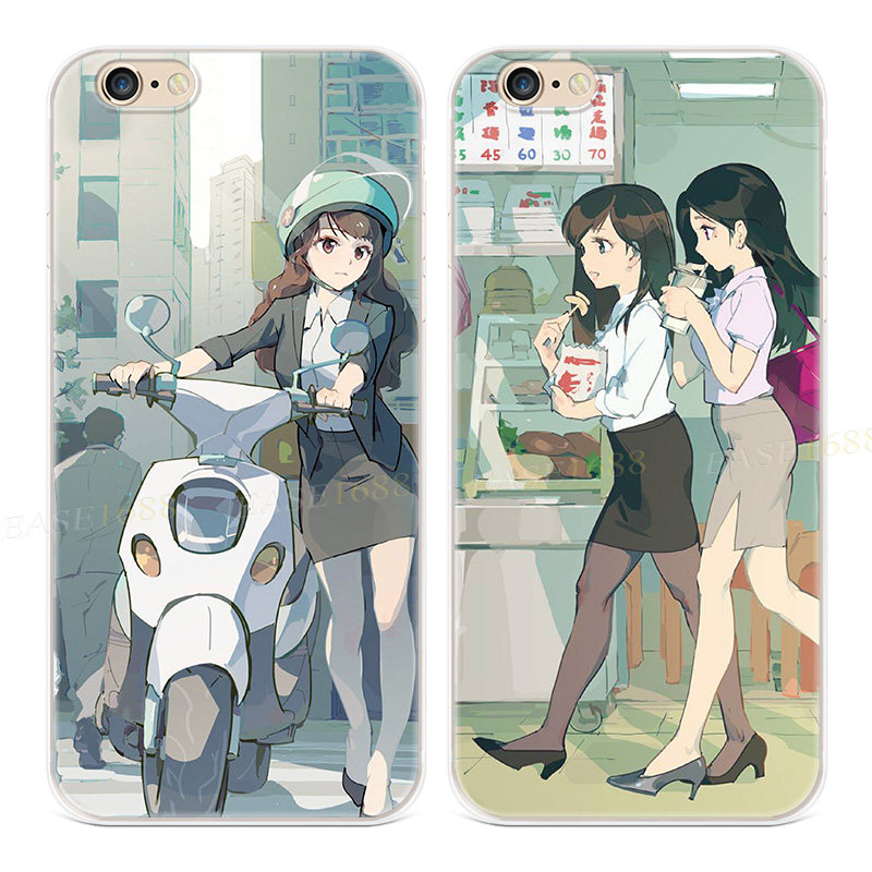 少女插画适用iPhone8plus