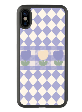 适用于文艺xr紫色花朵78plus环保手机壳iPhone13适用苹果14硅胶15