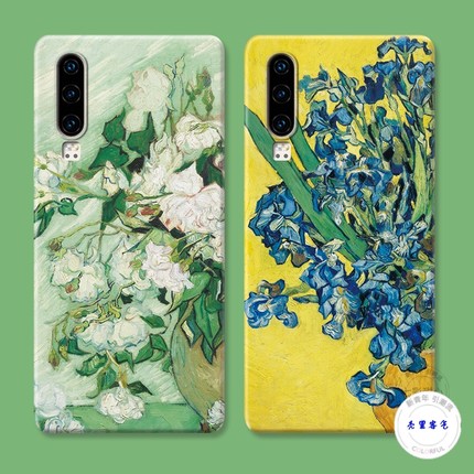 梵高名画适用华为p60手机壳p40p30p20pro油画p10p9plus文艺+小众女款