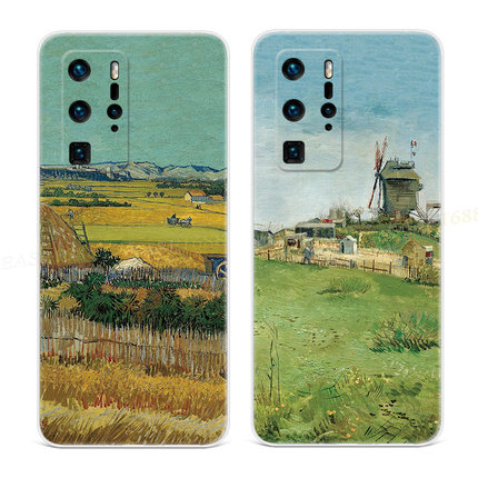 丰收田野适用华为p40手机壳p60p20pro油画p10p9plus复古+艺术女款