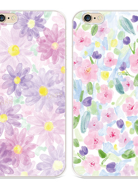 日韩风花卉适用iPhone13苹果8plus手机壳14promax女款软6s7少女心5se第一1二2三3代五六七八