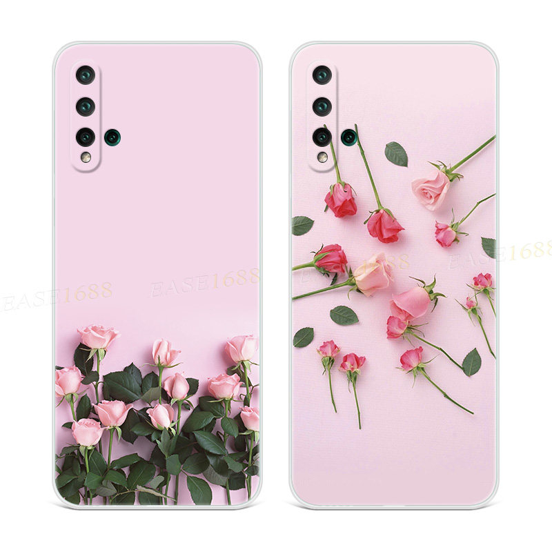 粉色玫瑰花适用华为nova5p
