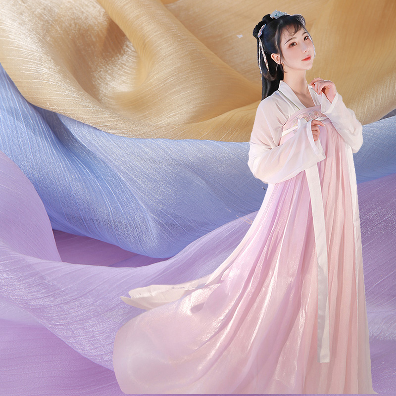 冰花阳离子绉纱大袖衫足米