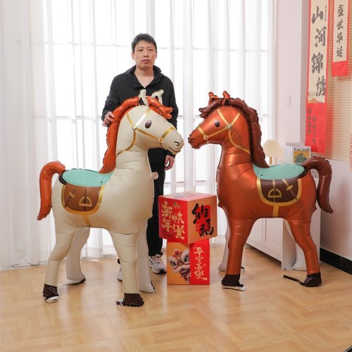 贵族马大号立体站立气球