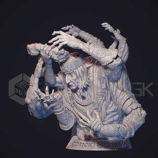 艾尔登法环-接肢葛瑞克Godrick可涂装GK白模3d光固化打印模型手办