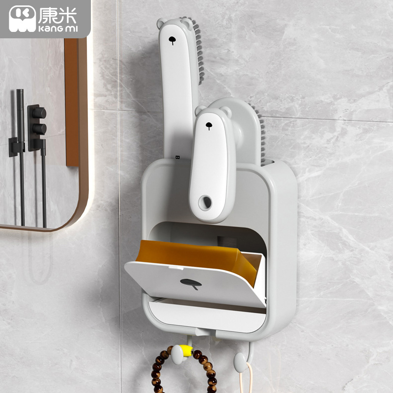 网红肥皂盒不积水免打孔香皂盒挂壁式沥水肥皂架卫生间吸盘置物架