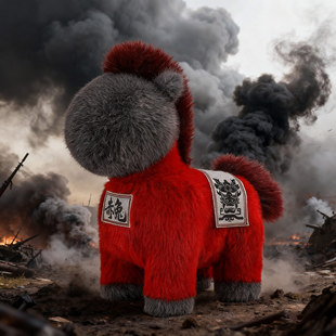 马年吉祥物公仔国风赤兔马玩偶生肖毛绒玩具公司年会礼品新年礼物