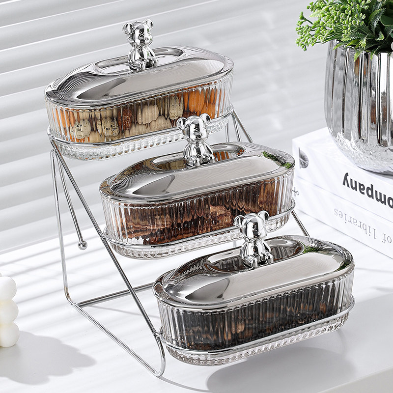 北欧多层果盘客厅茶几家用糖果盘前台摆放零食盘美容院点心水果盘