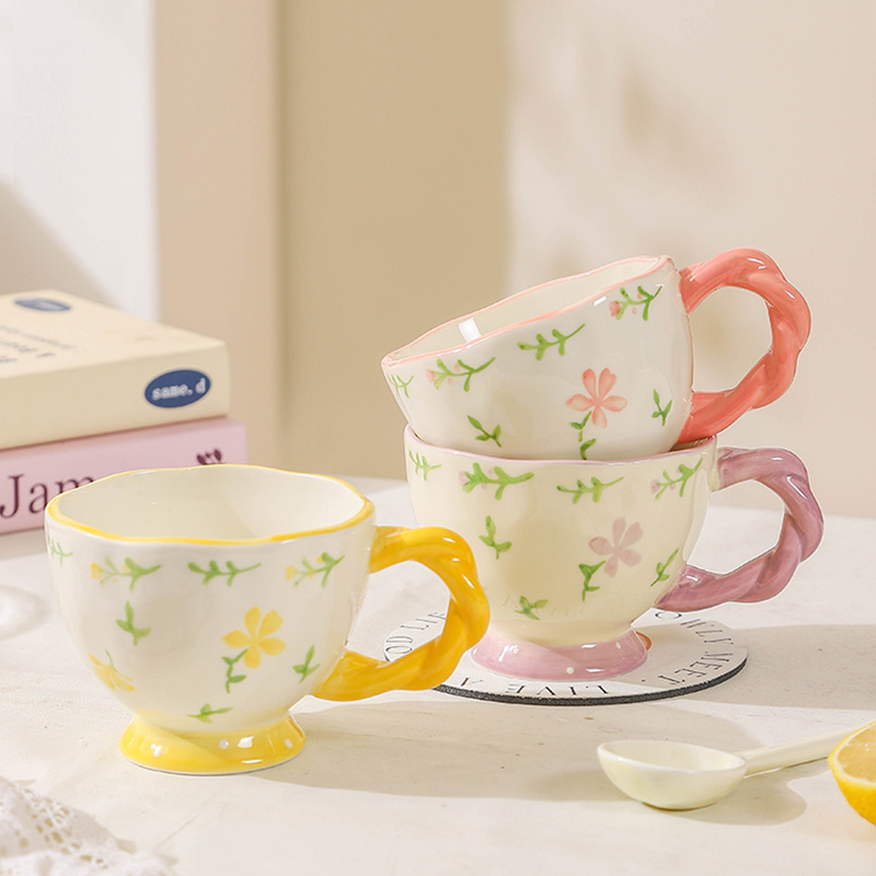 陶瓷杯高颜值大容量新款喝水杯马克杯家用杯子女士个人专用早餐杯