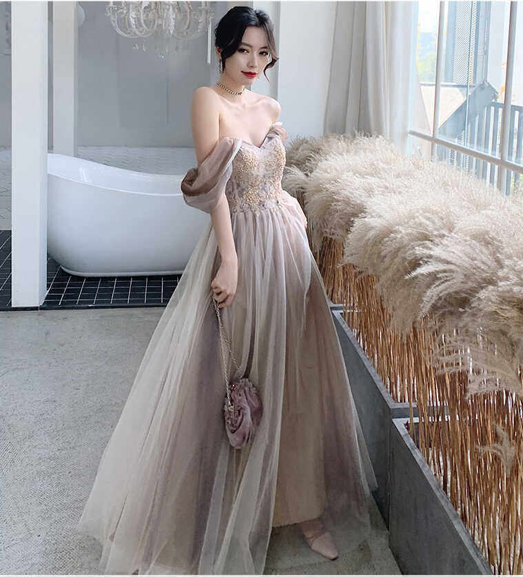 伴娘服2025新款连衣裙艺考高级感礼拼色姊妹伴娘仙气质演出晚礼服