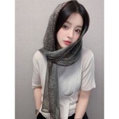 围巾时尚 2025新款 飘带搭配领巾女四季 夏季 高端西丽纱长丝巾薄款