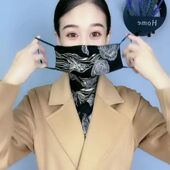 女韩版 围脖长条小领巾时尚 百搭丝巾口罩护颈围巾 抖音网红同款