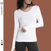 苏派淘宽松长袖 显瘦健身衣裸感无缝运动t恤速干女 瑜伽服上衣修身