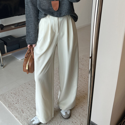 Lpants2025通勤西装裤女子早秋韩版宽松显瘦直筒长款阔腿裤