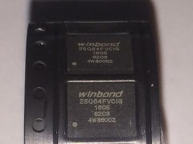 全新 BGA24封装 W25Q64FVCIG 64Mbit 8MB 中九户户通空片存储器