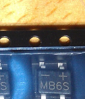 全新 MB6S SOP-4 600V/0.5A 贴片桥堆整流器 桥堆 185元/盘/3K