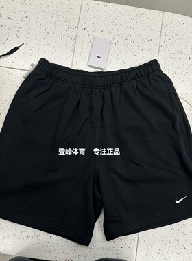 Nike耐克男子短裤夏新款宽松透气刺绣运动裤黑色五分裤IM3397-010
