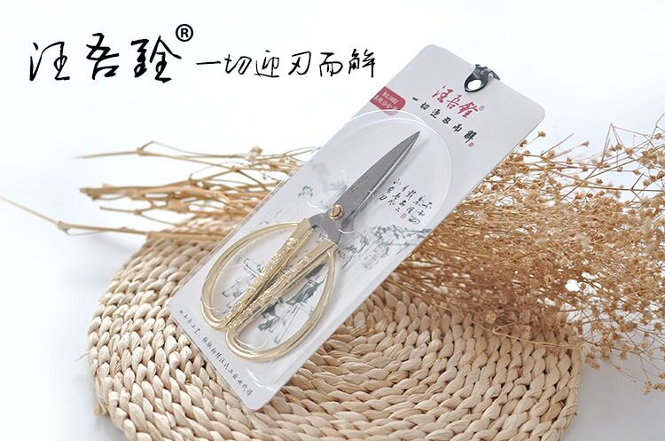 汪吾铨家用剪刀迷你小剪刀不锈钢龙凤合金剪刀剪纸办公剪