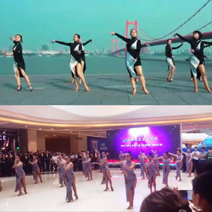 新款拉丁比赛服装 专业定做拉丁服装 拼片拉丁演出服练习服