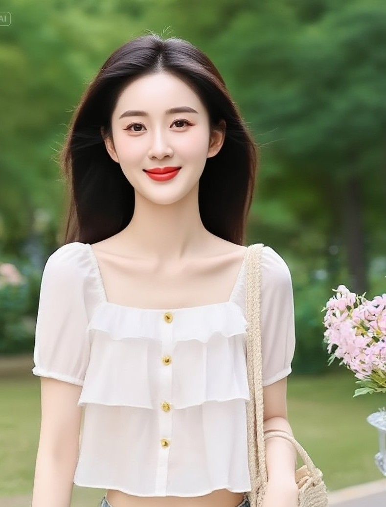 2025超火减龄白色娃娃小衫女士衬衣法式气质雪纺花边衬衫上衣夏