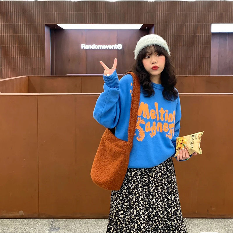 2025新款秋冬毛毛包大容量水桶单肩包韩版百搭洋气毛绒斜挎包女