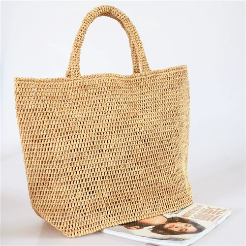 Соломенная универсальная сумка для путешествий, в корейском стиле