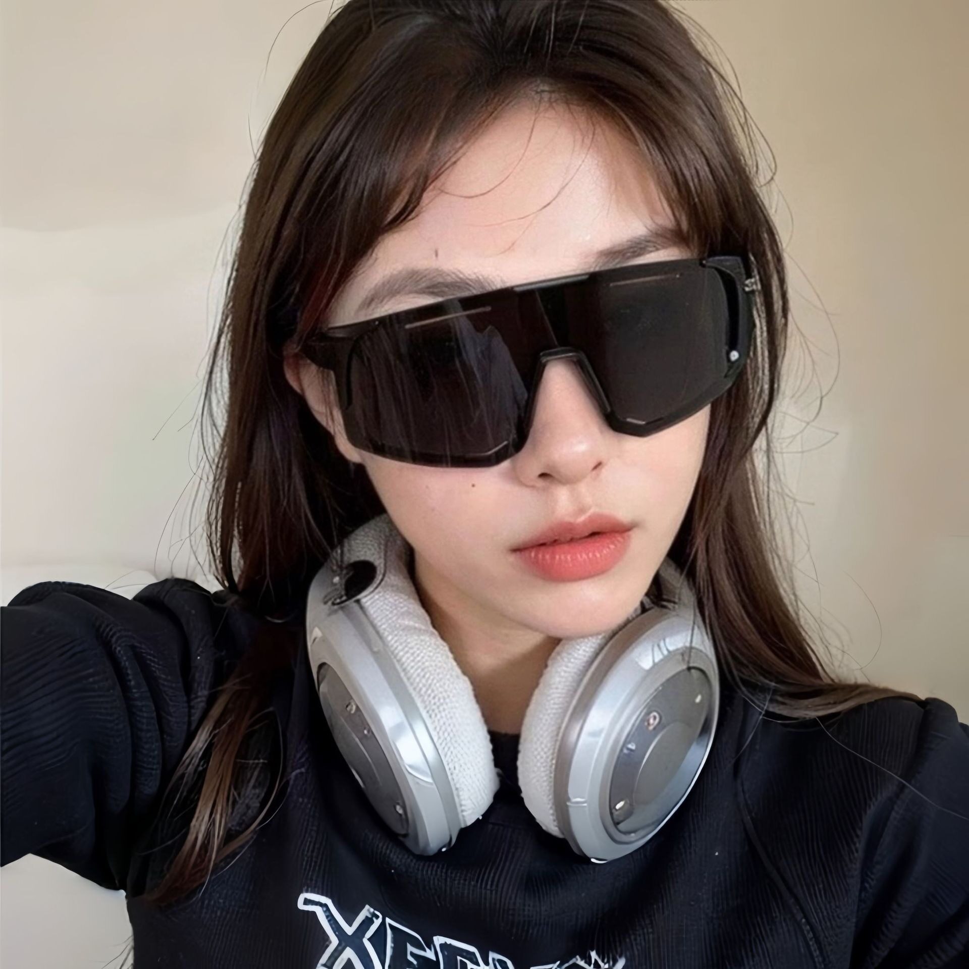 网红户外运动眼镜女甜酷风骑行镜男潮防登山滑雪镜UV400