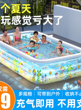 诺澳婴儿充气游泳池超大型