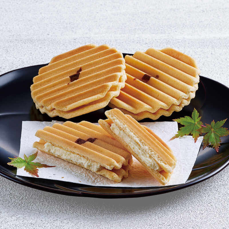 【好吃推荐】日本宗家源吉兆庵 福渡仙贝原味奶油夹心波浪煎饼图片
