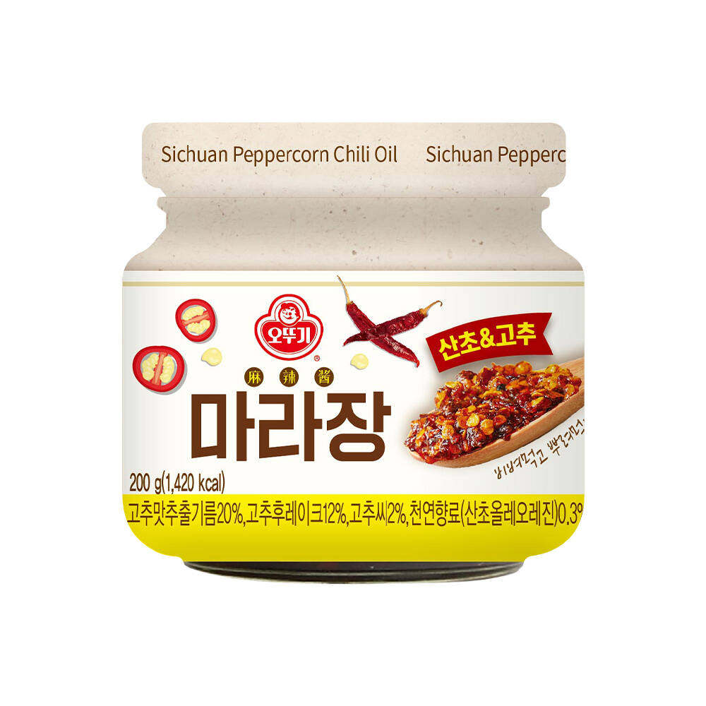 韩国不倒翁洋葱味花椒辣椒味麻辣酱蘸饺子炒饭麻婆豆腐用